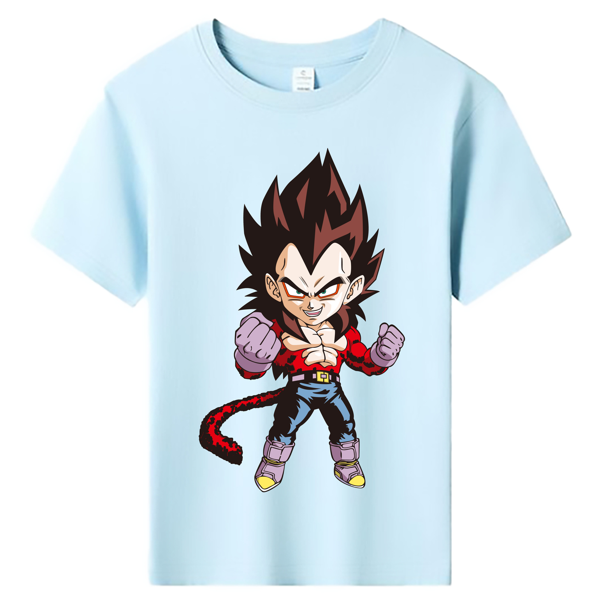 （画像用） ドラゴンボール ベジータ四世（Bejīta Yonsei）DRAGON BALL Vegeta IV 綿100％キッズTシャツ（フロントプリント）